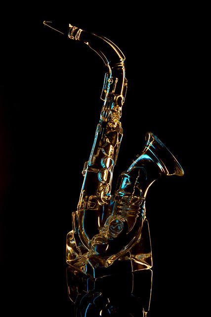 Glass saxophone, altered WB.