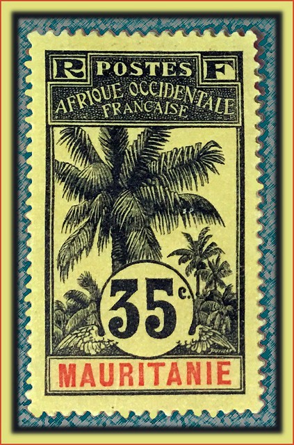 1906 Mauritanie Palm Trees 35c