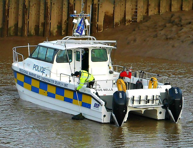 Police Vessel on the River Hull ..