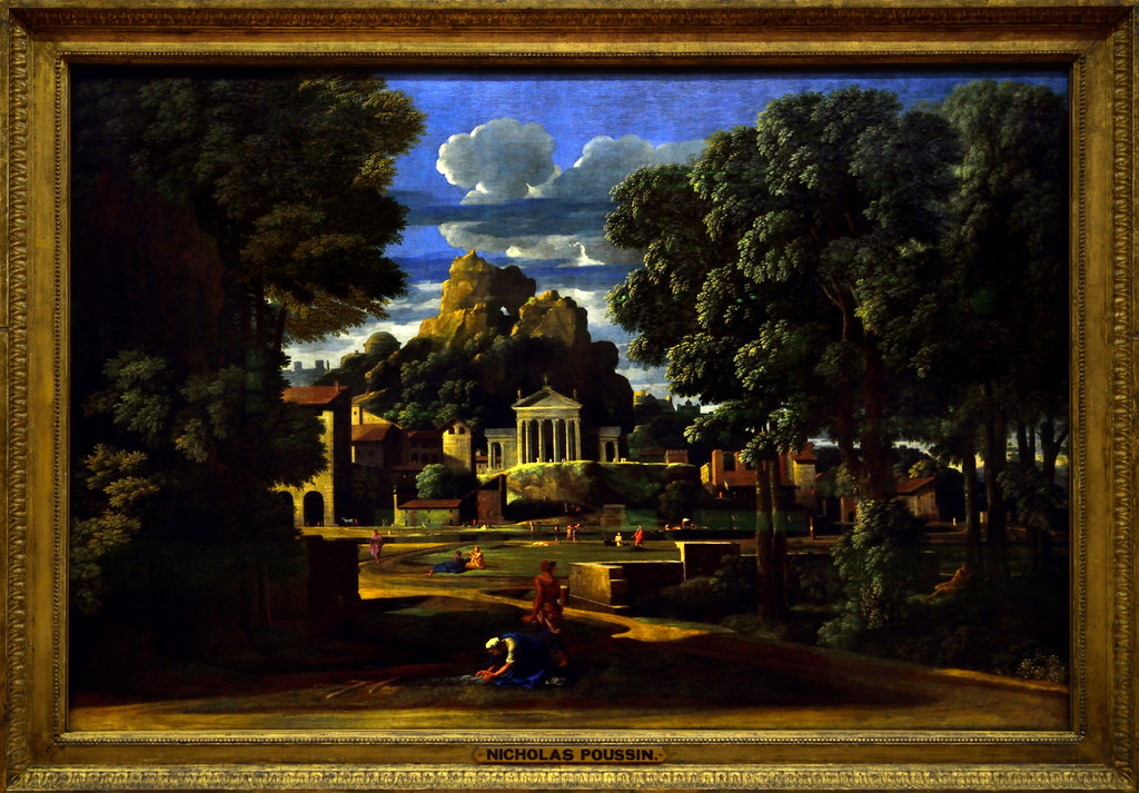Landscape with Ashes of Phocion, Nicolas Poussin, 1648