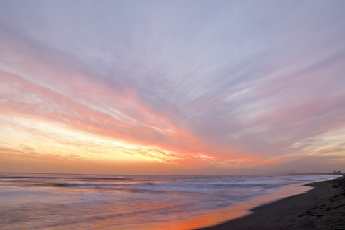 afterglow by cate♪, goldenhour beach sunset cloud