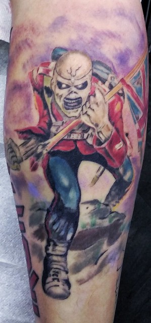 Iron Maiden Lower Leg Done at Ink Asylum Walsall by Rocky McGee