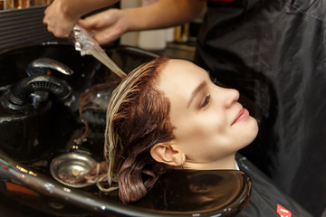 Nice woman shampooing backwards salon | Mike Hairlover | Flickr