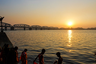 Bathing in the Hooghly River