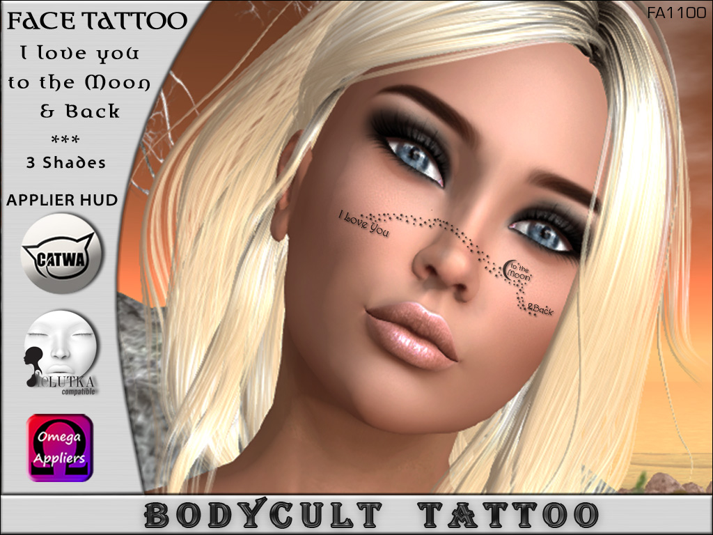 BodyCult Tattoo FACE to Moon FA1100 - TeleportHub.com Live!