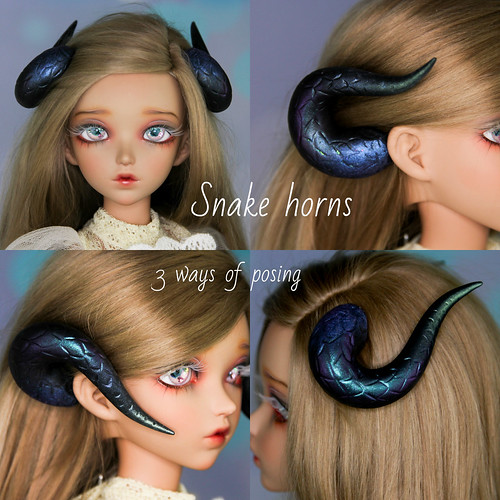 Snake horns collage