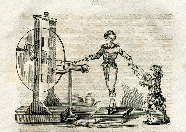 Populäre Vorträge über Physik für Damen,Illustration zum Thema Elektrizität.