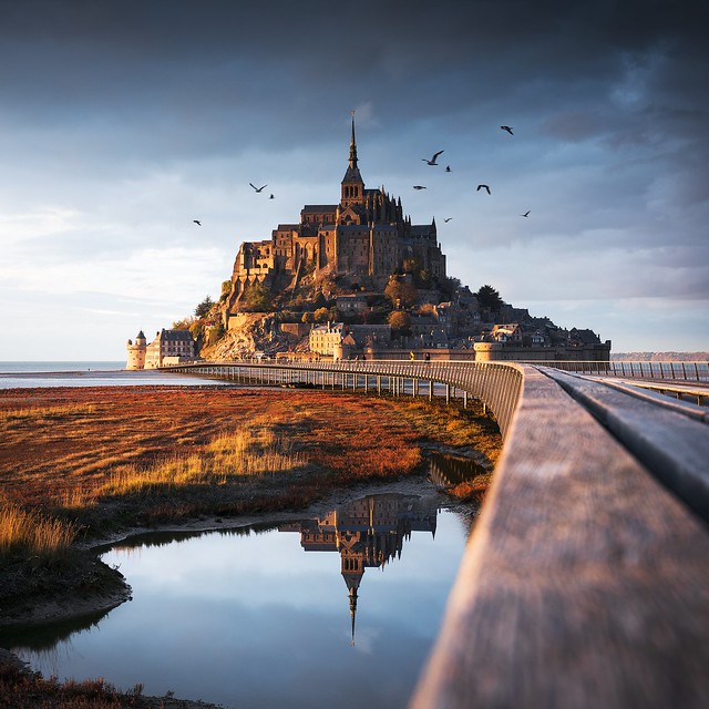 The Mont Saint Michel in late afternoon
