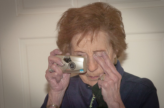 Frances taking a picture