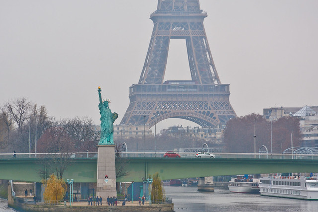 La Statue de la Liberté à Paris. París, Francia.