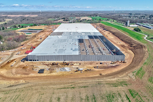 aerial photography warehouse construction manchester pa pennsylvania arco design build industrial