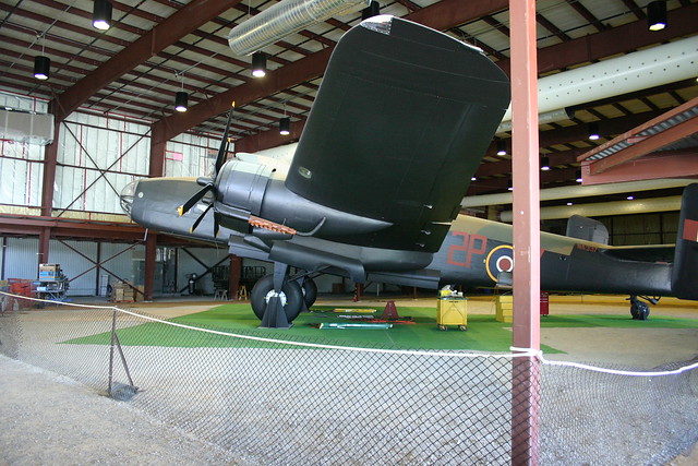 This airforce aircraft was found in a swamp in Europe many years after the Second World War it was then brought over to Canada in pieces to be Restored by volunteers at the Trenton Air Force Museum of Canada , ID # 2PX , Trenton , Ontario , August 5. 2006