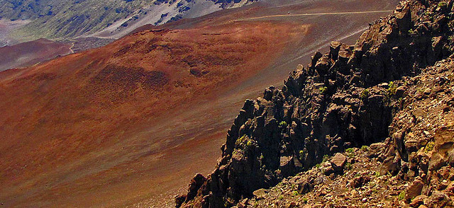 inside the Haleakala crater