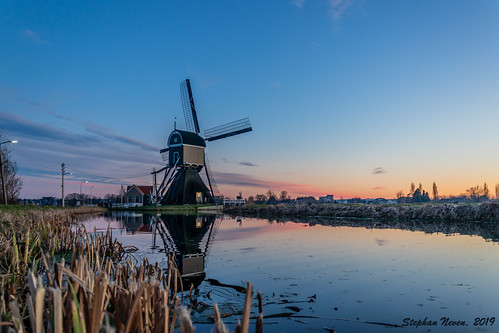 bonrepas water sunset colourful colorful february cold landscape polder canon 80d netherlands dutch windmill outdoor reed sky clouds