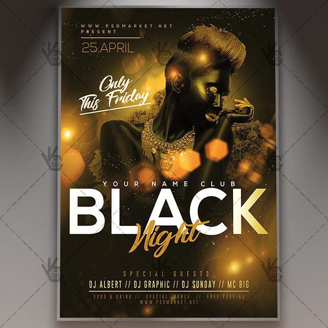 Black Night Flyer - PSD Template