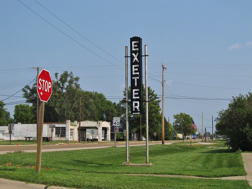 exeter nebraska roadtrip smalltown neonsign nron sign