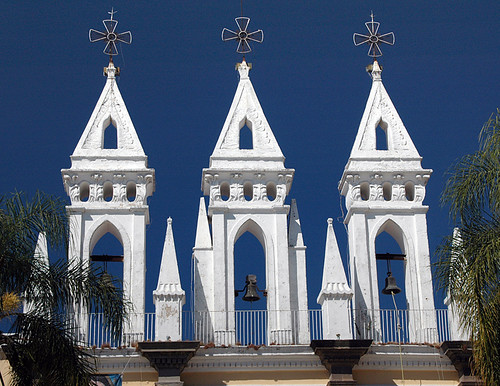 The white church in Tlaquepaque, Mexico