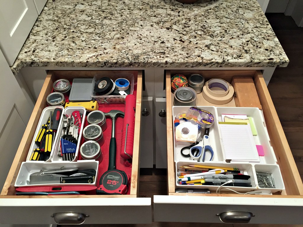 kitchen tools and junk drawer