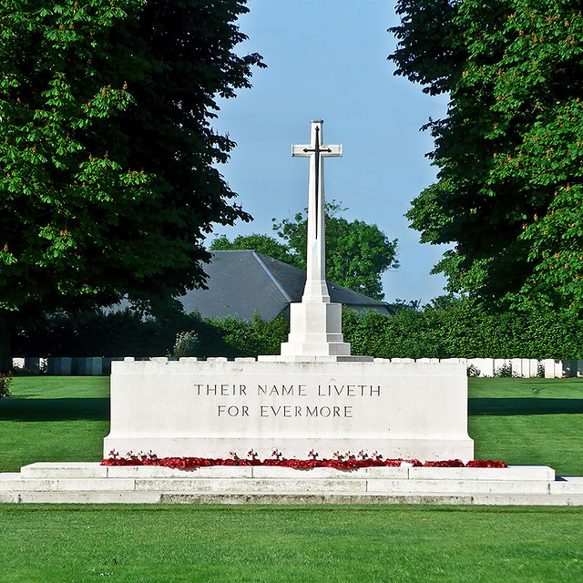 photo - Cross of Sacrifice, Bayeux War Cemetery