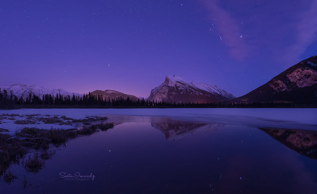 Vermillion Lake at Night. (Banff NP, Alberta, Canada).
