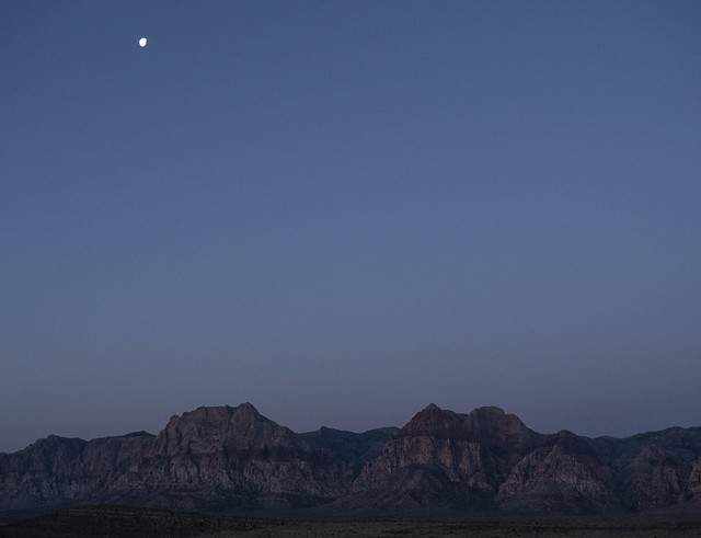 Moonset Over Red Rock Canyon