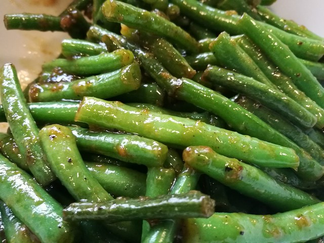 French beans with garlic