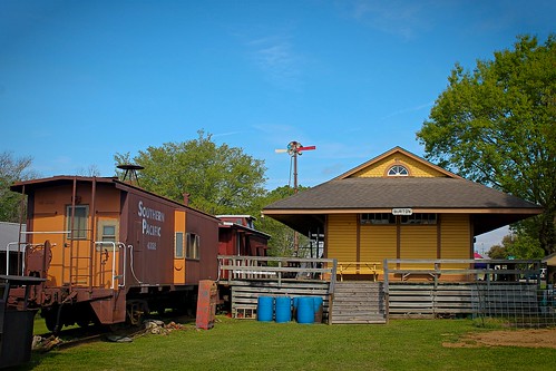 railroad depot train station burton texas