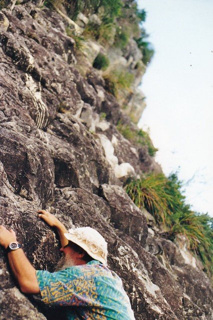 Paul climbing WHICH Glasshouse Mountain - year