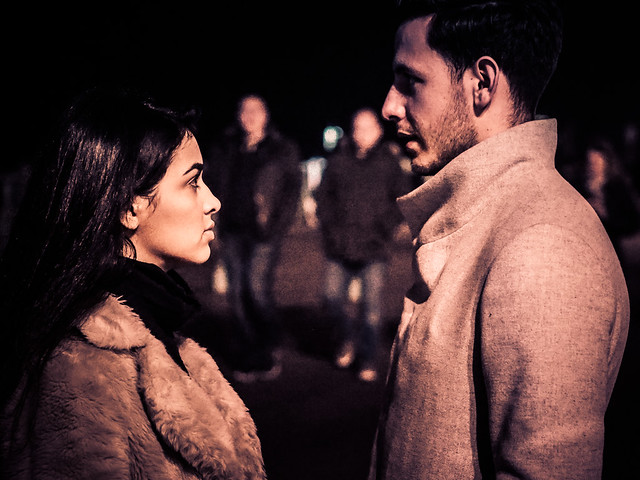 brighton after dark project couple on seafront by feej13 candid the next photo is when they spotted me ,  thankyou .  x