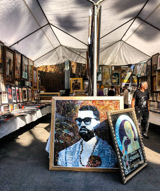 Kanye West Art at at Melrose Trading Post - West Hollywood, CA