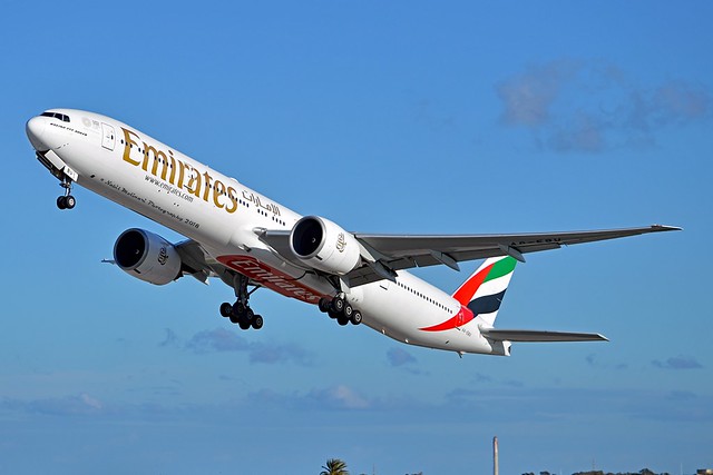 Emirates Airlines A6-EBU Boeing 777-31HER cn/34484-590 @ LMML / MLA 13-01-2018