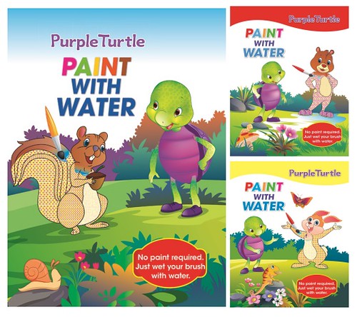 Purple Turtle Paint With Water Colouring Activity Books For 3 To 5 Year Kids (Combo Of 3 Colouring Books)