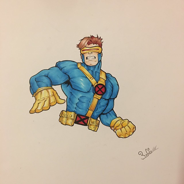 Daily drawing, 90’s Cyclops from the X-men
