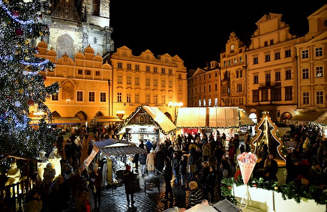Prague Old Town Square - Christmas markets.