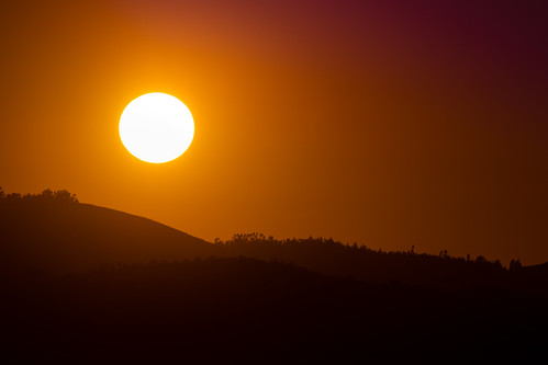 sun sunset pordosol algarve portugal serra colours