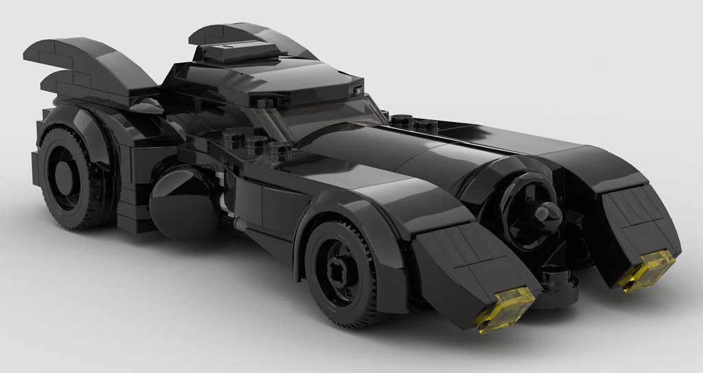 The Tim Burton Batmobile, building digitally and making it a - The Brothers Brick | The Brothers Brick