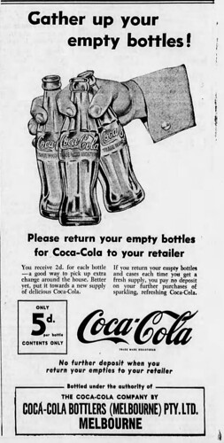 1954 advertisement for Coca-Cola - Gather Up Your Empty Bo… | Flickr