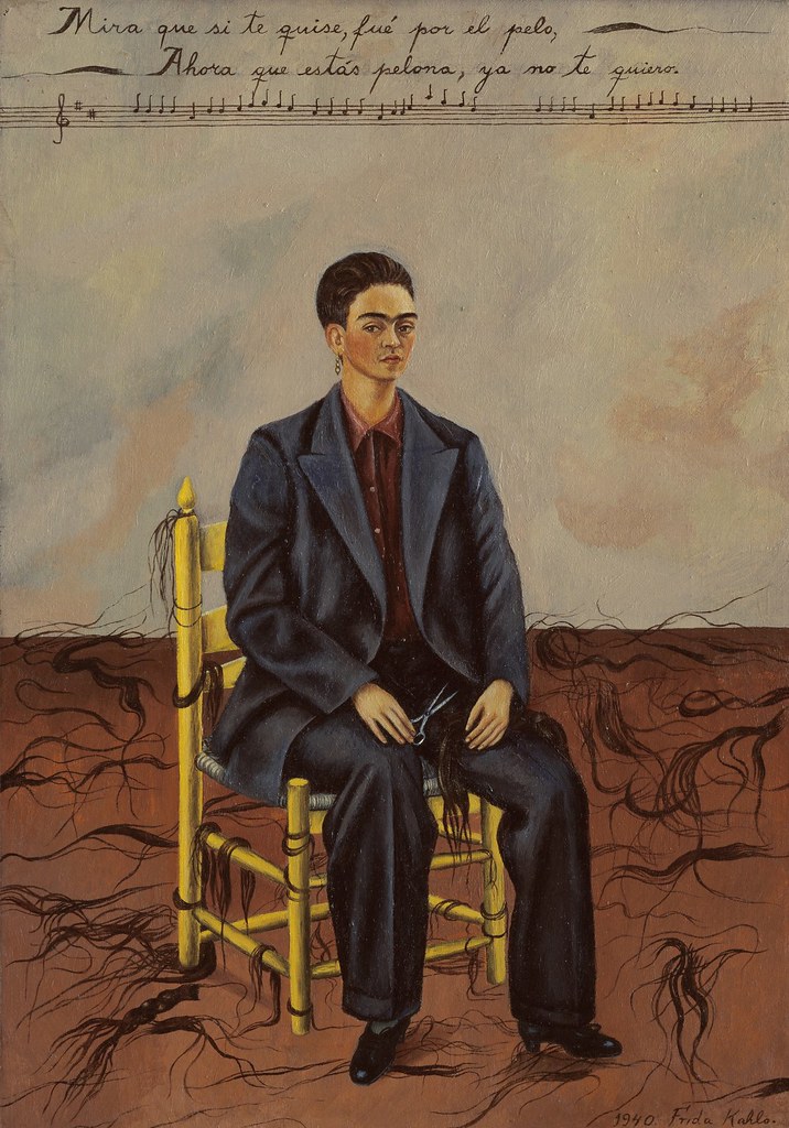 Frida Kahlo (1907–1954), Self-Portrait with Cropped Hair, 1940
