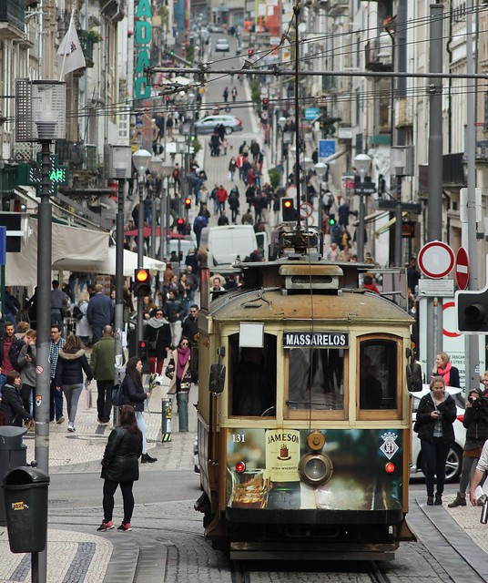 Porto tramway street shot