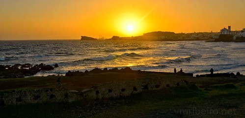 sunset azores açores ponta delgada portugal beach