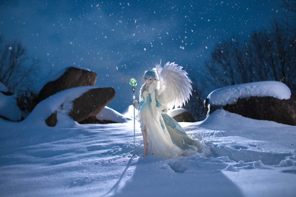 The snow glows white on the mountain tonight. N G Flickr