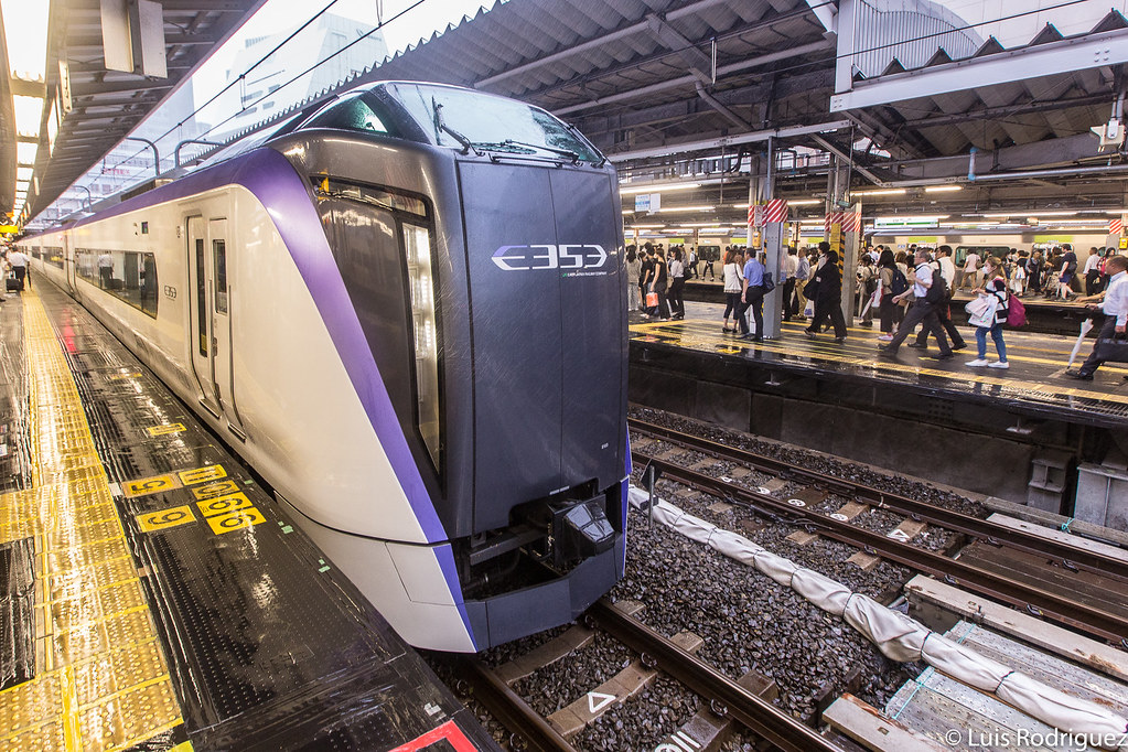 Tren de la serie E-353 para el servicio Fuji Excursion entre Shinjuku y Kawaguchiko