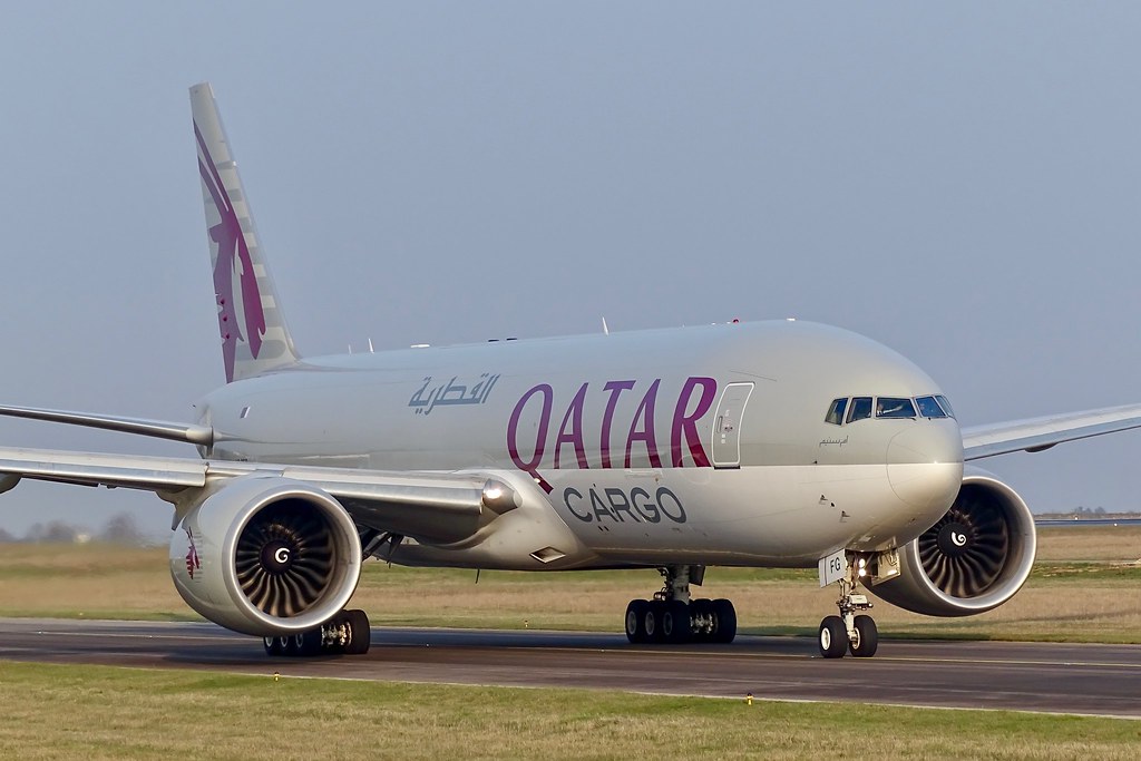 Qatar Airways Cargo - Boeing 777F [A7-BFG] Luxembourg Findel Airport - 23/03/19