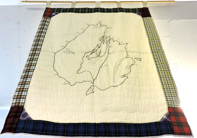 Wall hanging depicting map of Cape Breton