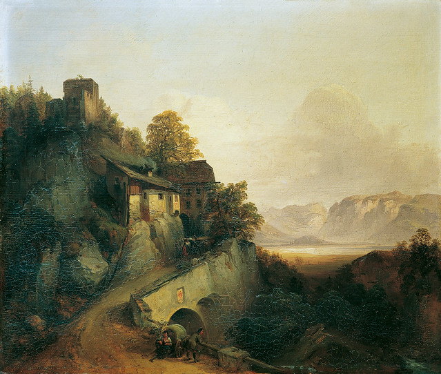 Franz Barbarini «Gebirgsstraße in Tirol», 1842