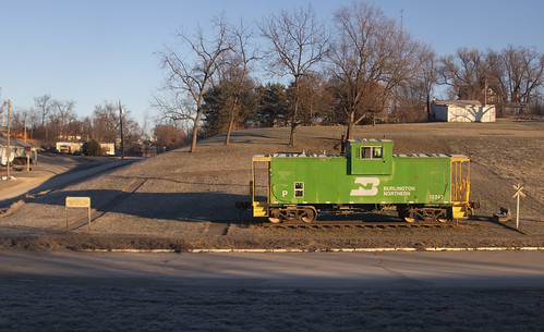 lucas iowa burlingtonnorthern railroad caboose