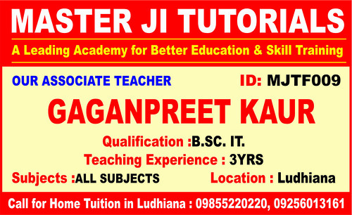 Master Ji Tutorials | Home Tuitions | Ludhiana | Best Home Tutors in Ludhiana | Our Proud Teacher | | by Jagdeep Singh Likhari Mittar