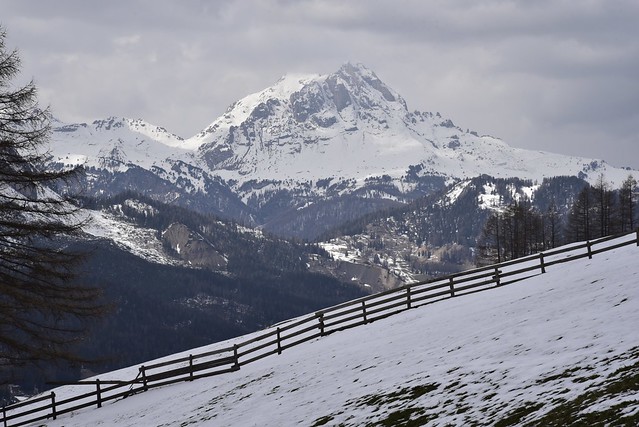 Peitlerkofel, Sas de Putia, gesehen von St. Kassian; Südtirol, Italien