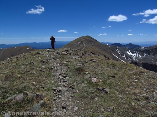 Walking from Mt. Walker (2nd highest point in New Mexico) toward Wheeler Peak, Carson National Forest, New Mexico