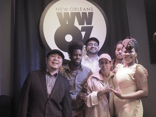 Sierra Green & the Soul Machine at WWOZ on Day 4 of Spring Membership Drive - 3.16.18. Photo by Michele Goldfarb.